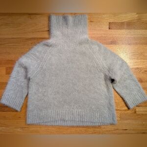 🤍RARE🤍 Free People Grey 100% Angora Fuzzy Oversized Sweater